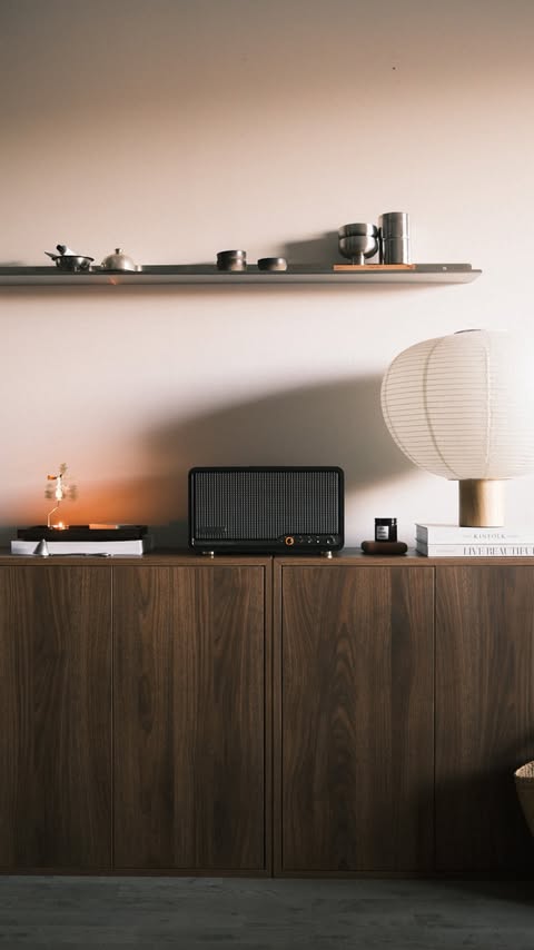 Instagram post by @wooden.elephant for EDIFIER. Caption reads: Ad | An audio update thanks to @edifier_global ‘s....