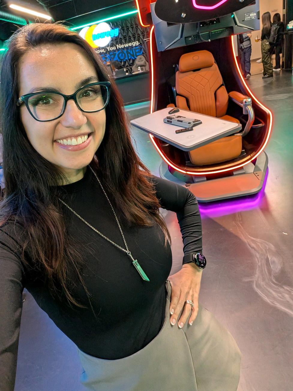 TikTok post by @thatgrltrish for Newegg. Caption reads: [...] learn how to use #nas setups at the newegg....