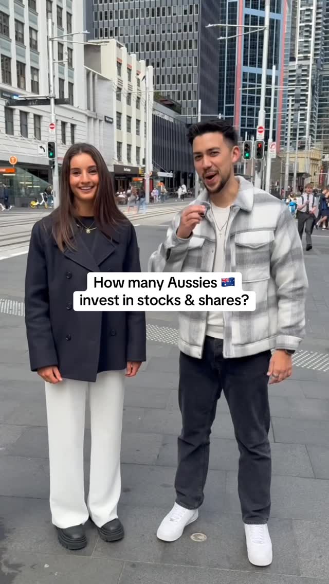 Instagram post by @jamiezhu for moomoo. Caption reads: How many Aussie’s invest in stocks & shares?....