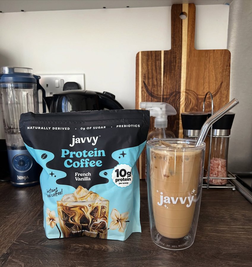 Instagram post by @ourfirsthomekildare for Javvy Coffee. Caption reads: [...] the perfect combo. Just discovered....