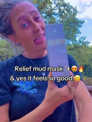 TikTok post by @brittneysherman69 for BRMUD US. Caption reads: Relief mud mask 💋✨😍@BRMUD_US.