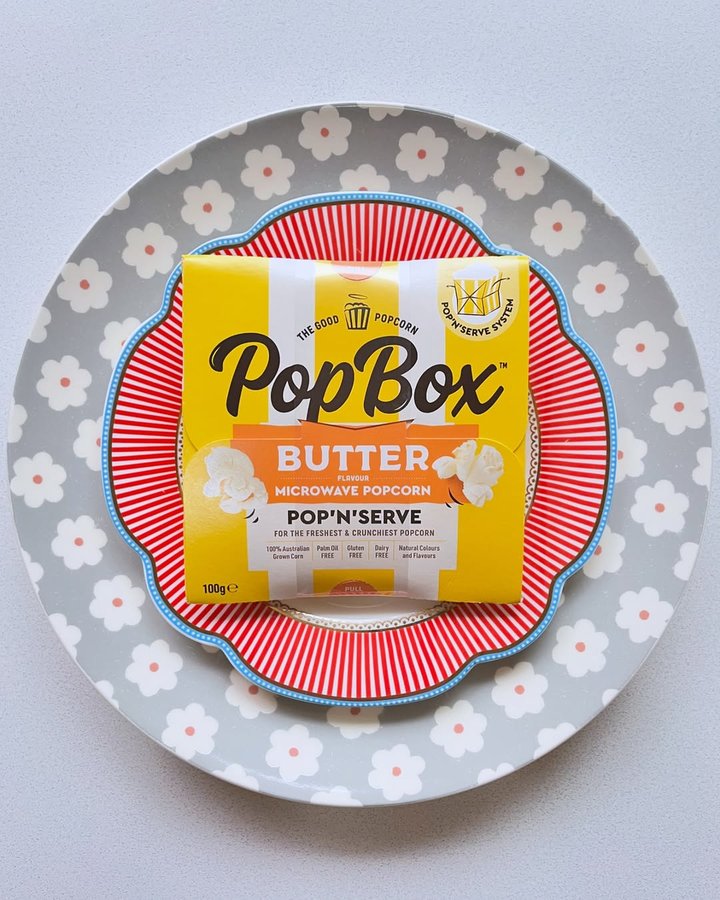 Instagram post by @sayulilyy for PopBox. Caption reads: 🍿⸝⋆
「PopBox ポップボックス」
 #バター (シーソルトもあります)
各680円 ....