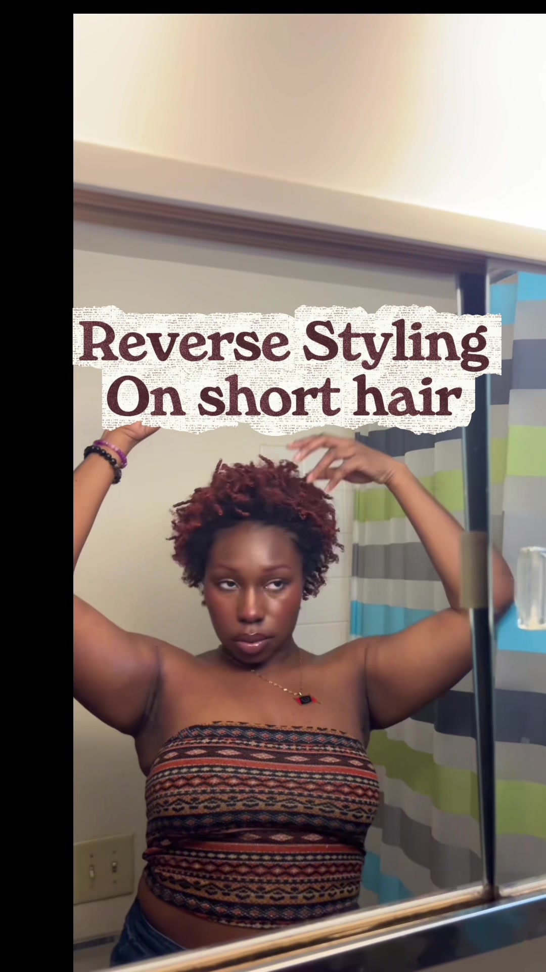 TikTok post by @96.otono for The Mane Attraction. Caption reads: [...] Afro using @CÉCRED holding gel, & @The Mane....