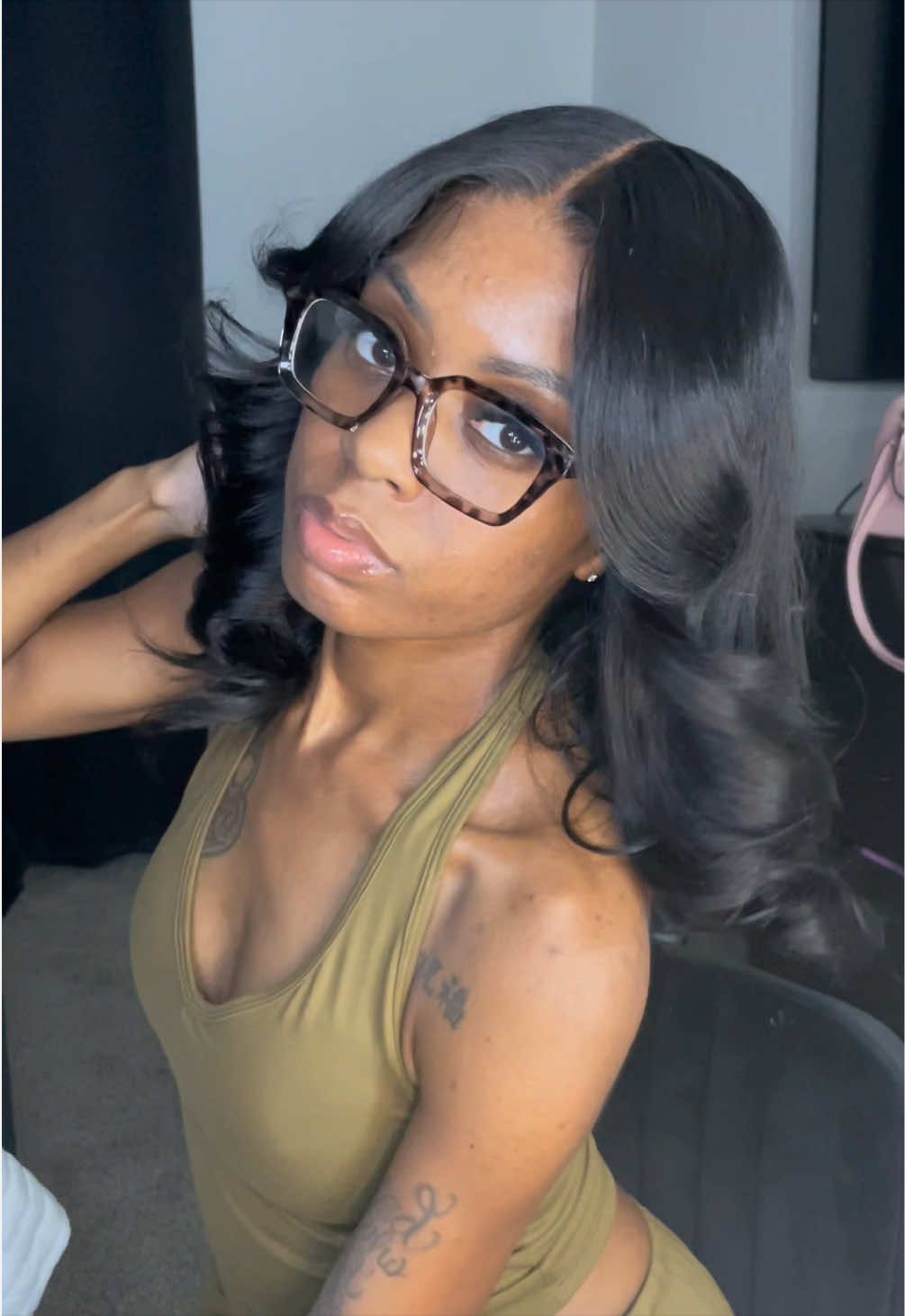 TikTok post by an influencer for Beluck Hair. Caption reads: Cutest bob wig from @BELUCK HUMAN HAIR #bobwig....