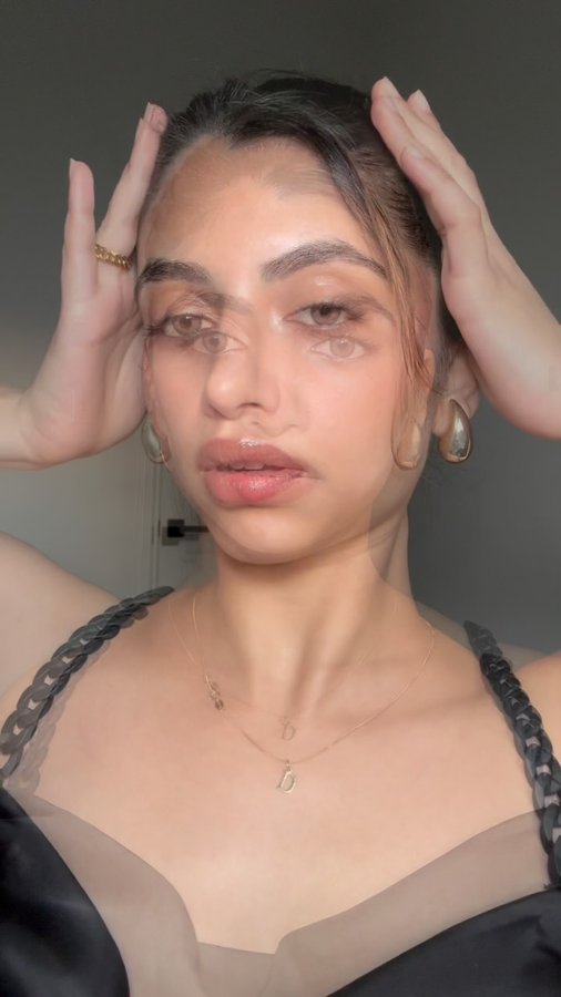 Instagram post by @divyakoirala18 for Dimple Color. Caption reads: @dimple.color lenses got my eyes looking....