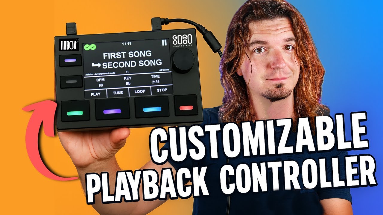 YouTube post by @ScottUhlMusic for Phenyx Pro. Caption reads: Ultimate CUSTOMIZABLE Playback Controller for Live....