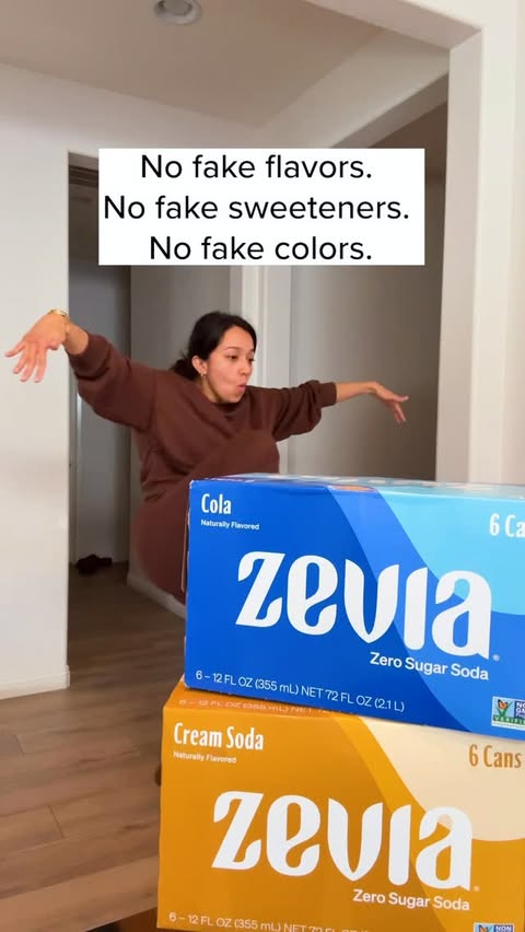 Instagram post by @reelmomstuff for Zevia. Caption reads: #ZeviaPartner I went rogue at the end - so if....