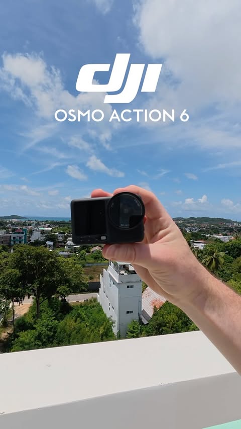 Instagram post by @hugh.abroad for DJI OSMO. Caption reads: [...] behind my travels 🎥 🤙🏻 @osmo_global....