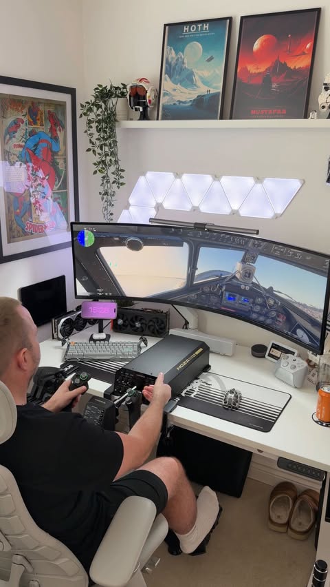 Instagram post by @gudsenmoza_global for MOZA Racing. Caption reads: Missing rudder pedals? Not anymore! 😏 ✈️ The MOZA....
