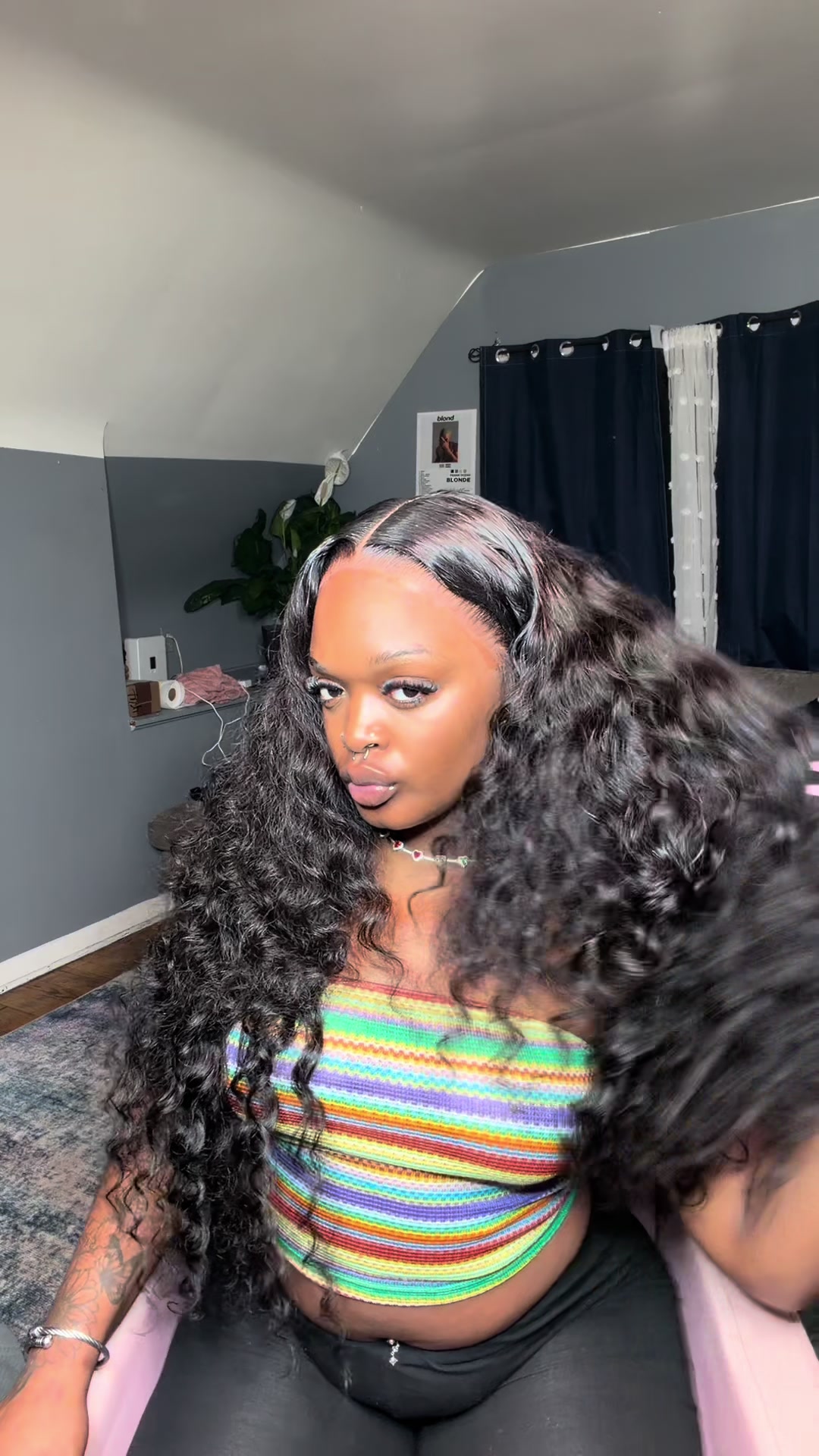TikTok post by @kristyngab for Zlike Hair. Caption reads: I’m obsessed🤩🤩🤩 @Zlike Hair Store #hairinspo....