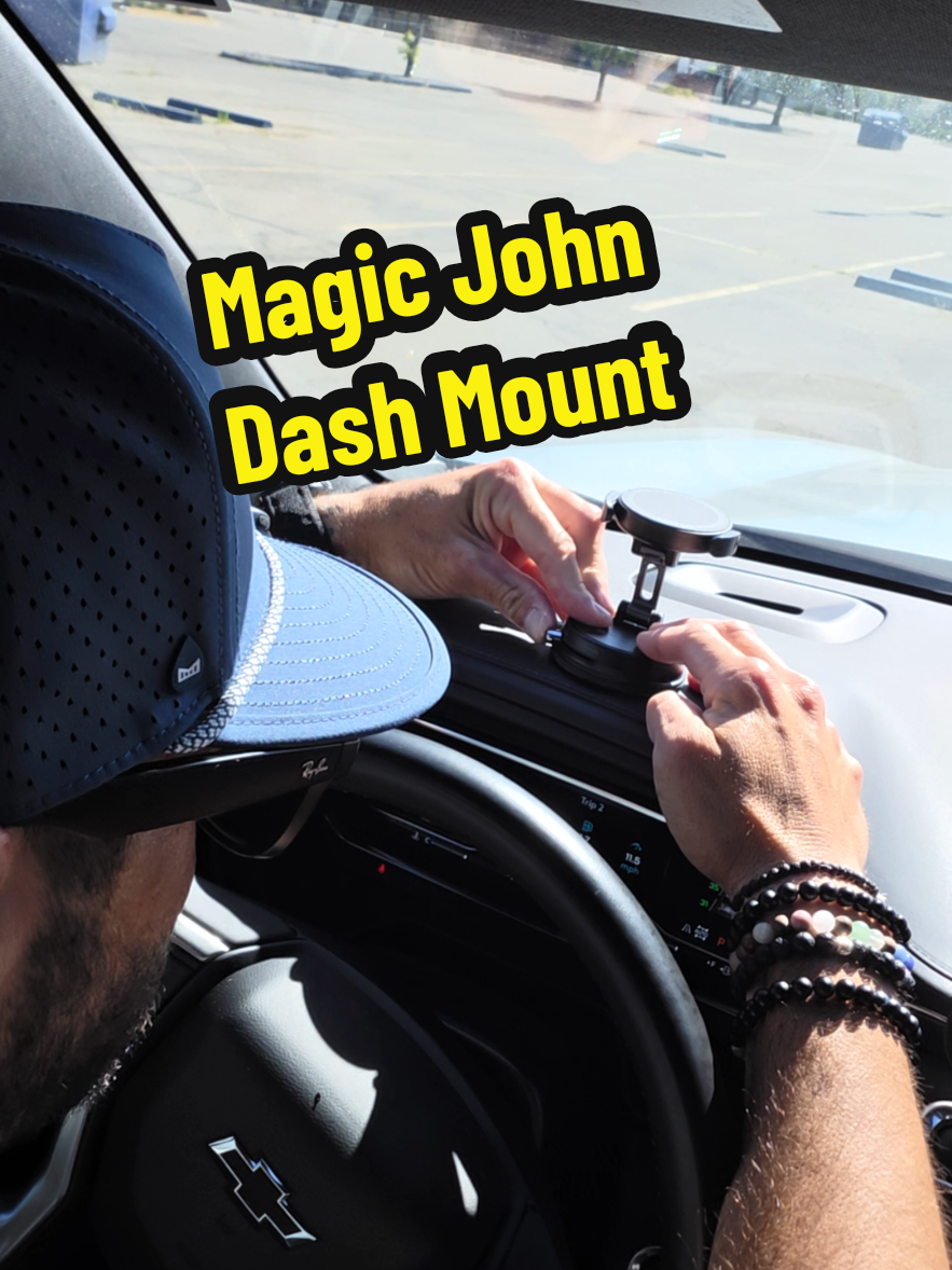 TikTok post by an influencer for MagicJohn. Caption reads: [...] #carphoneholder #phonemount #magicjohn....