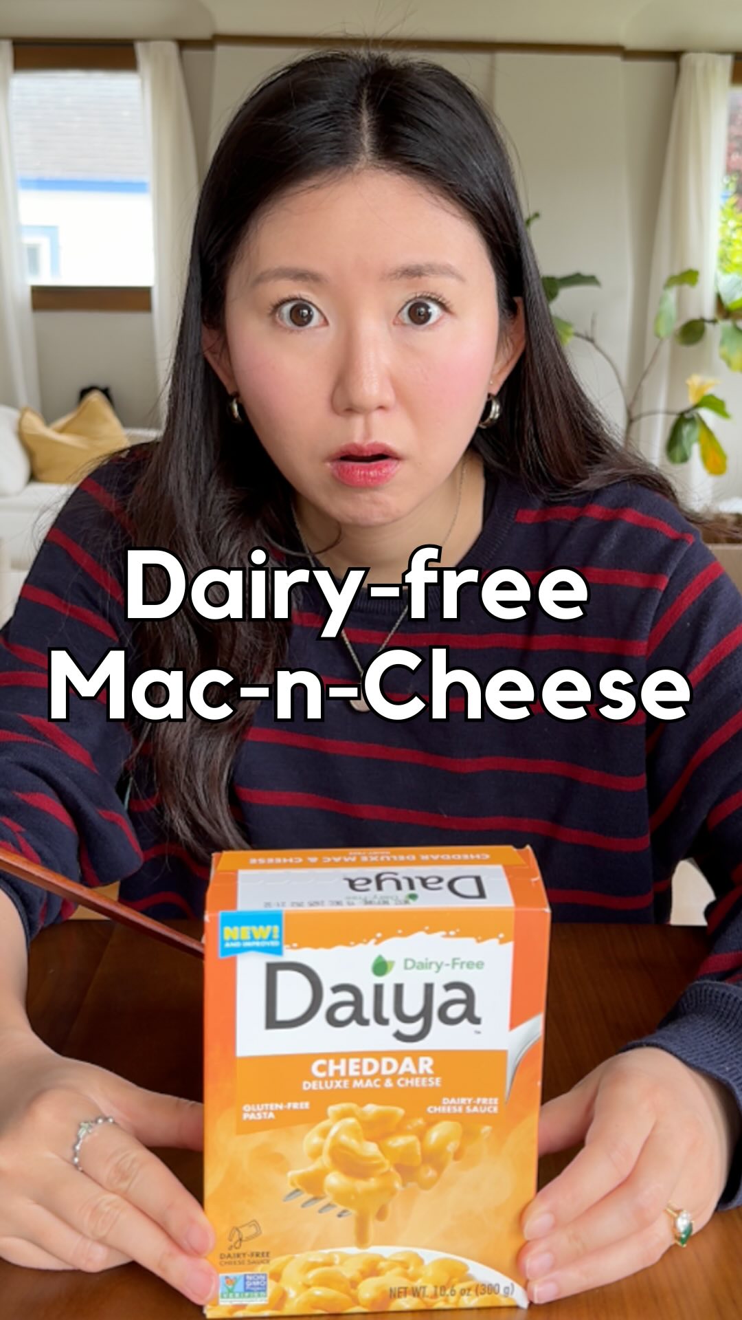 Instagram post by @tressuni for Daiya Foods. Caption reads: Cheesy comfort + no dairy drama —....