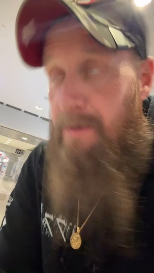 Instagram post by @the_realbearded1 for American Airlines. Caption reads: @americanair … made me check my carry-on when I....