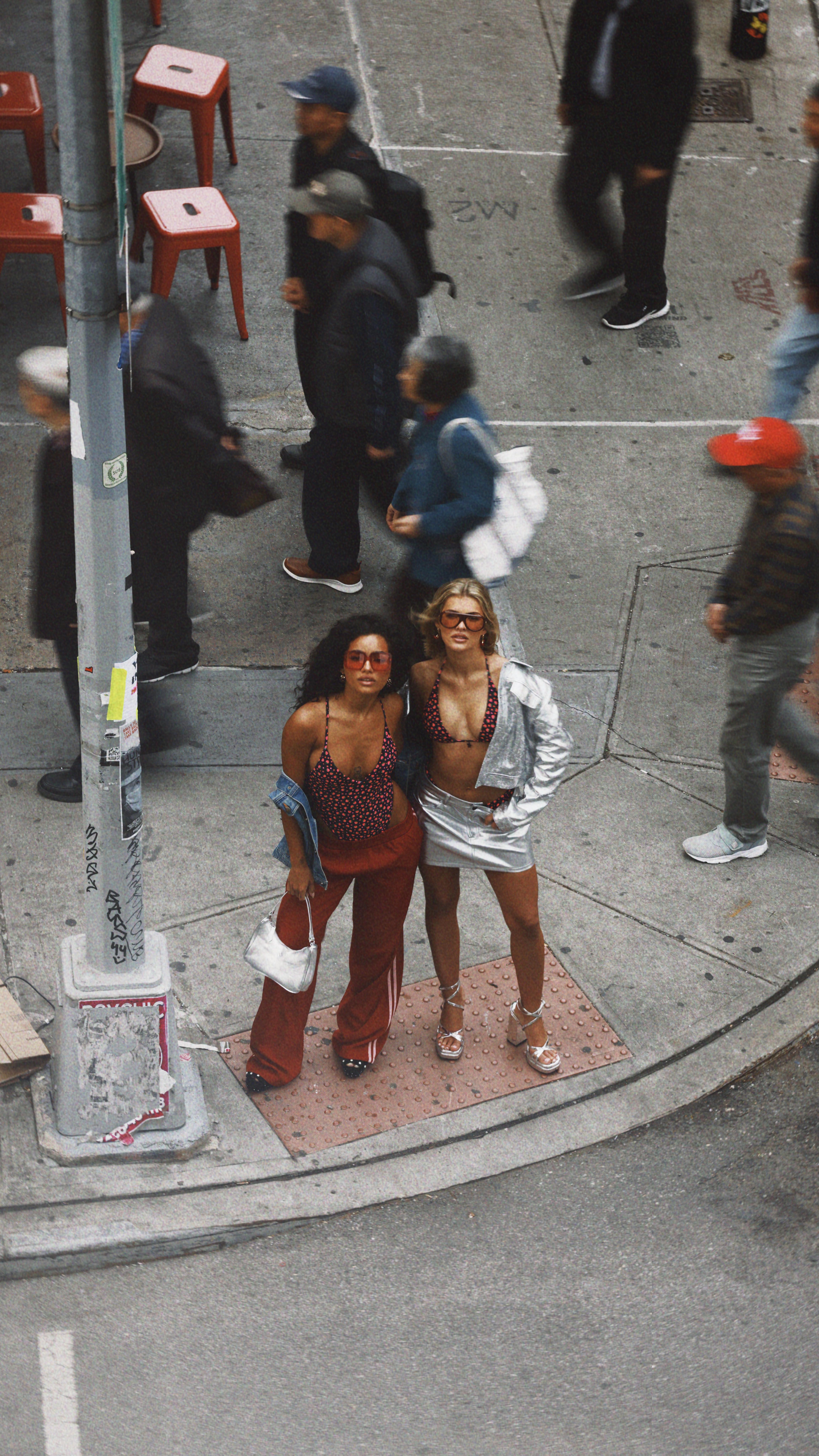 Instagram post by @pixpop for Kulani Kinis. Caption reads: [...] in nyc — because why follow rules?....