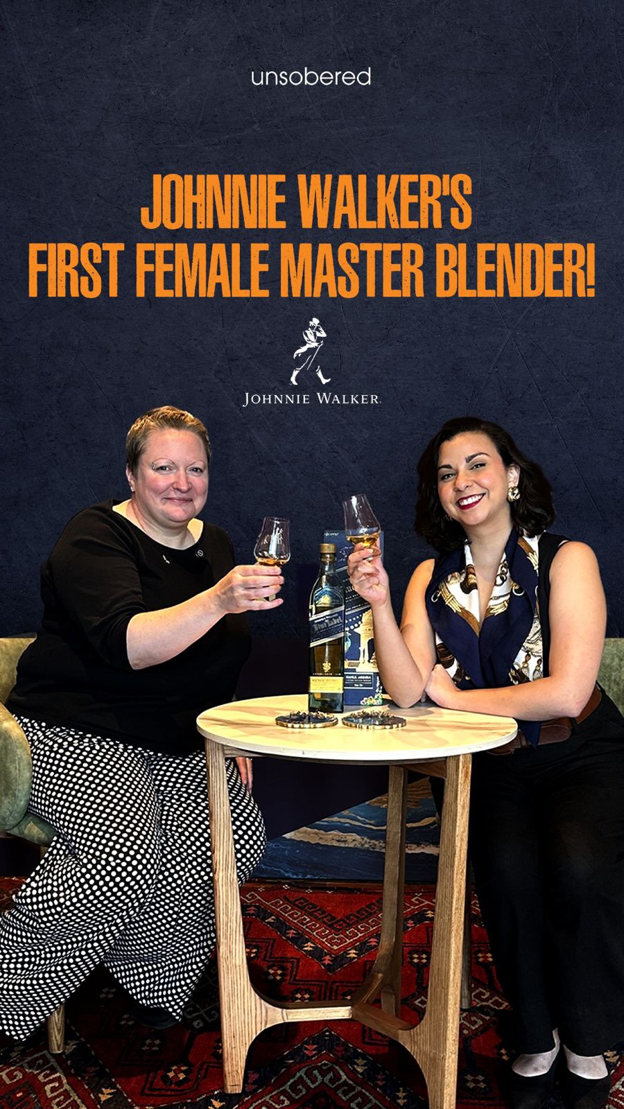 Instagram post by @unsobered for Johnnie Walker. Caption reads: How many times do you get the chance to taste....