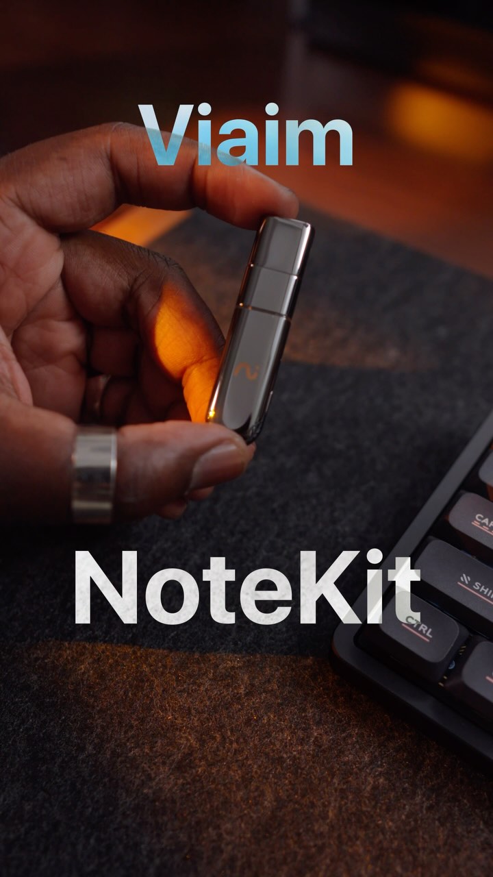 Instagram post by @caimarsalizi for VIAIM. Caption reads: Ai Meeting Assistant
The NoteKit by @viaimofficial....