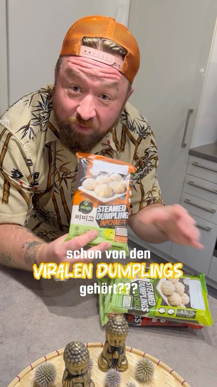 Instagram post by @eat_drink_enjoylife for bibigo Japan. Caption reads: anzeige | Dumplings in 3 Minuten 🥟 
Rezept für....