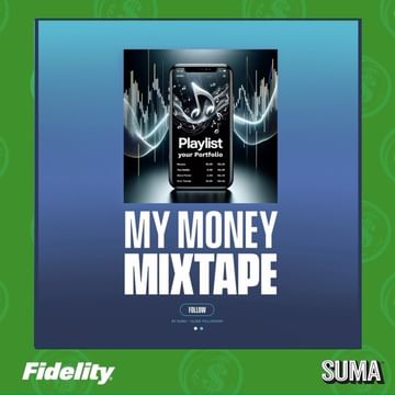 Instagram post by @wearesuma for Fidelity Investments. Caption reads: 🎵 Let’s be real! Your playlist isn’t all one....