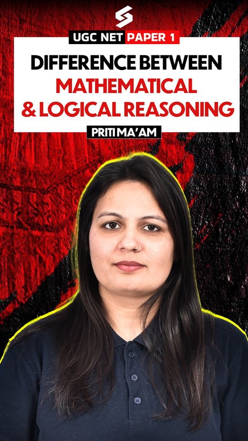 Instagram post by @testbook_ugc_net for Testbook. Caption reads: Different between logical reasoning and....