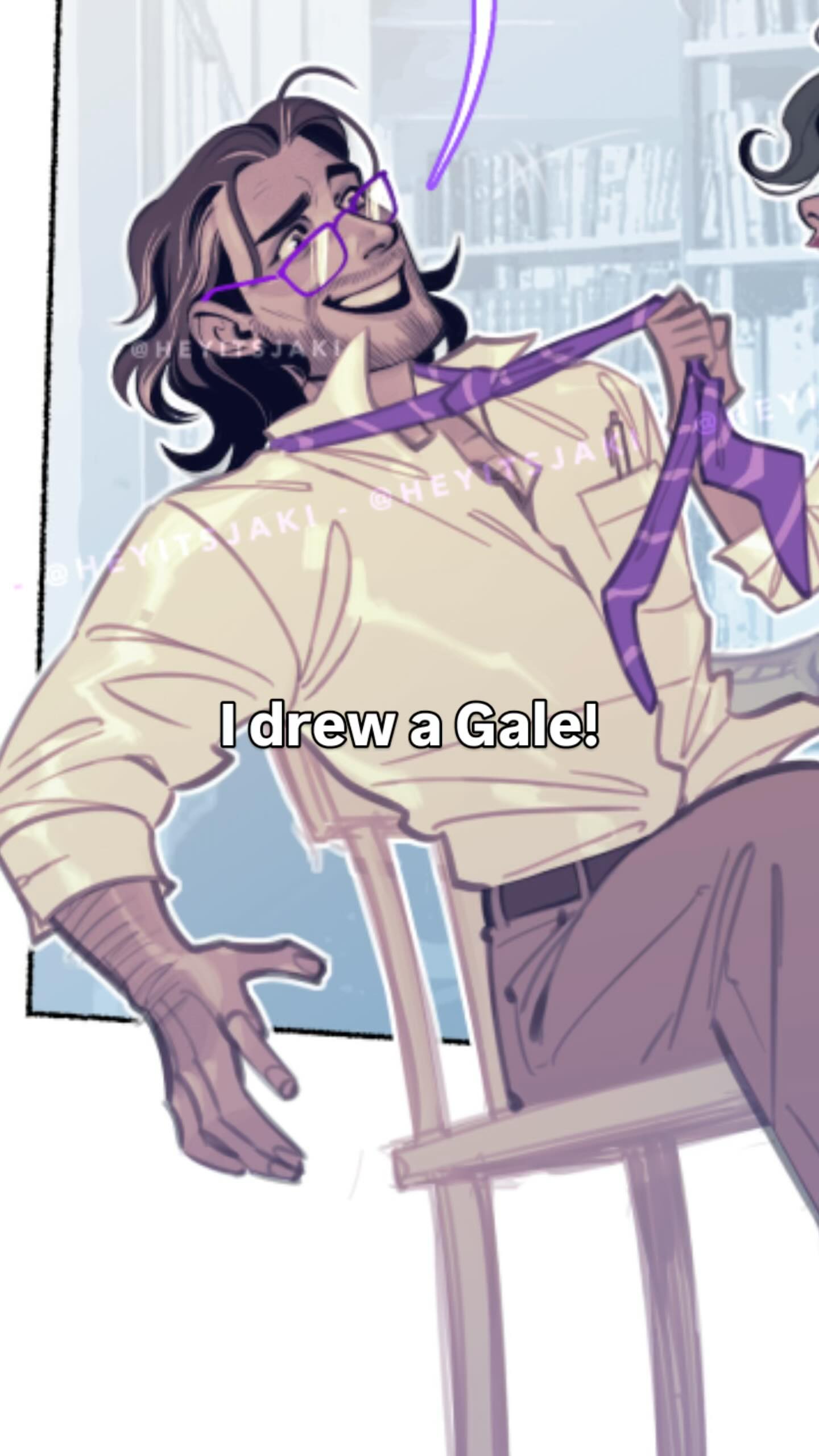 Instagram post by @heyitsjaki for WEBTOON. Caption reads: PLENTY OF JUICE LEFT IN THIS GALE-DRAWING MACHINE....