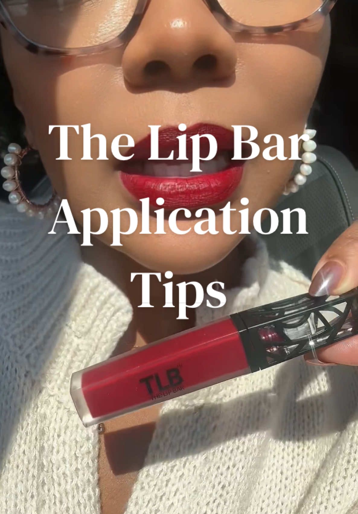 TikTok post by @suki_michelle_ for The Lip Bar. Caption reads: [...] my technique! I’m using @thelipbar NonStop....