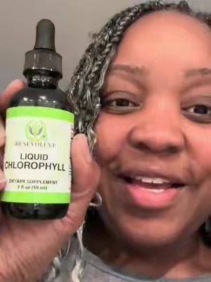 TikTok post by @paris4r3al for Benevolent Nourishment. Caption reads: Detox and heal today with Chlorophyll. Hit the....
