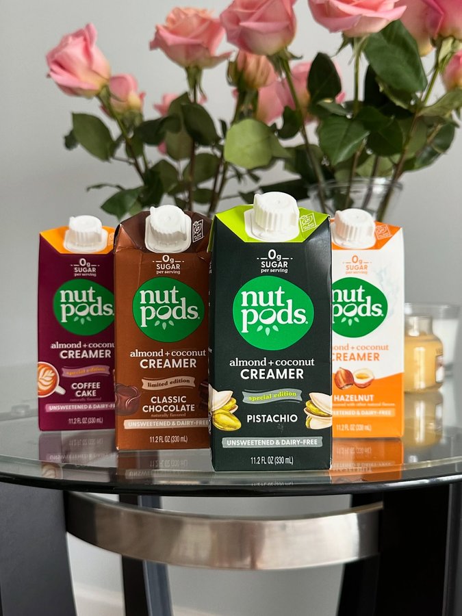 Instagram post by @mmurmiao for nutpods. Caption reads: [...] a whole lot creamier! ☕✨ Obsessed with....