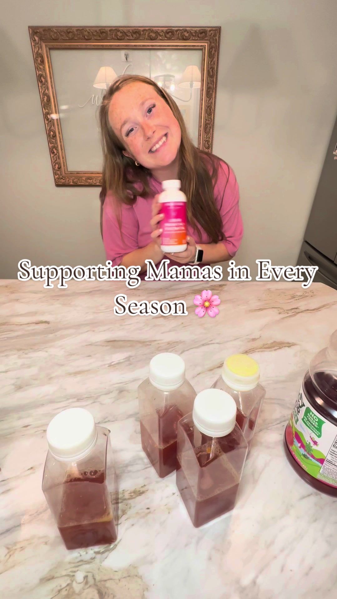 TikTok post by @madisonboliver for Pink Stork. Caption reads: Whether you’re praying over a positive test,....