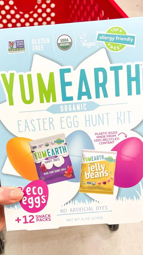 Instagram post by @targettakesmypaycheck for YumEarth. Caption reads: Run to Target! @yumearth has a new, organic Easter....