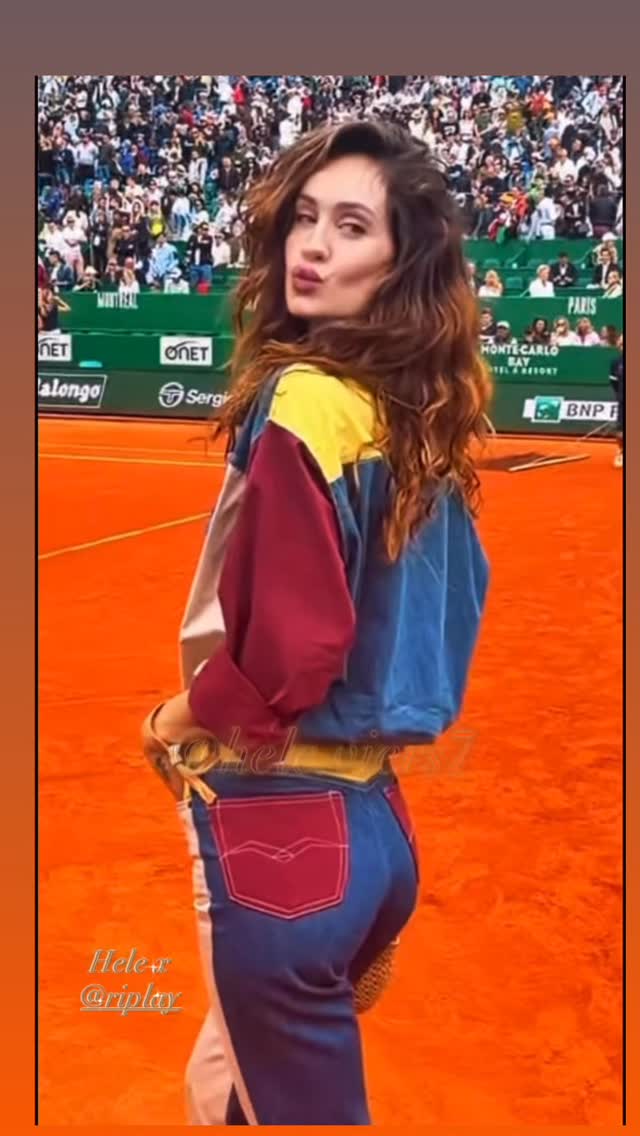 Instagram post by @hele.viers7 for Replay. Caption reads: Stupenda 😍😍 @replay @rolexmontecarlomasters....
