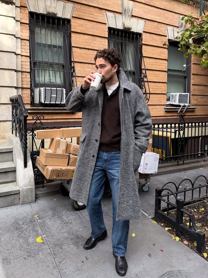 Instagram post by @ethantglenn for Madewell. Caption reads: Fall layers @madewell #madewellpartner #ad.