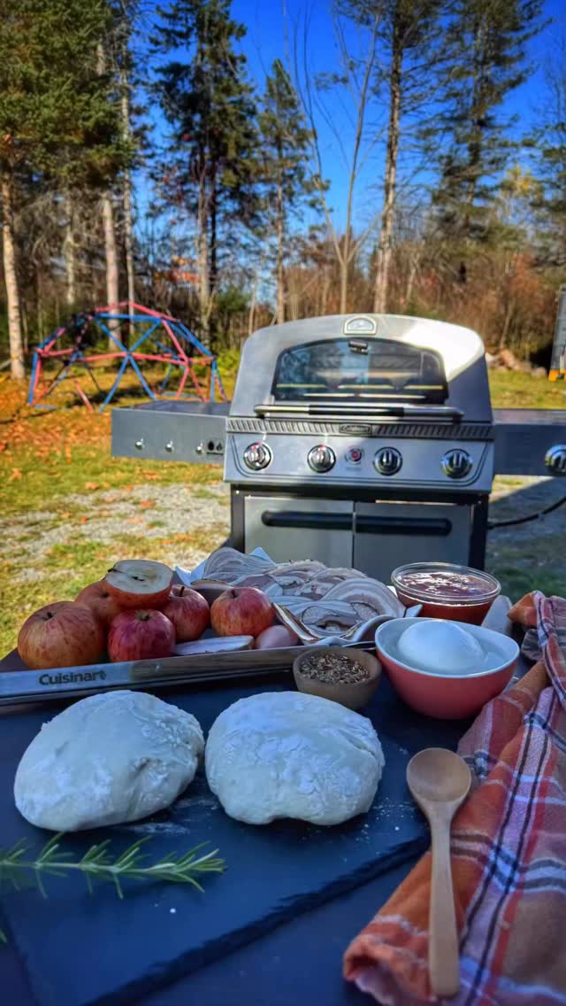 Instagram post by @grillhunters for Cuisinart. Caption reads: Wild apple 🍎. Porchetta 🐖. Burrata 💥.

Funky,....
