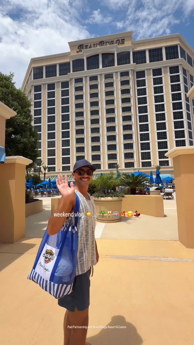 Instagram post by @landonromano for MGM Resorts. Caption reads: get into itttt 😍 @beaurivage_official....
