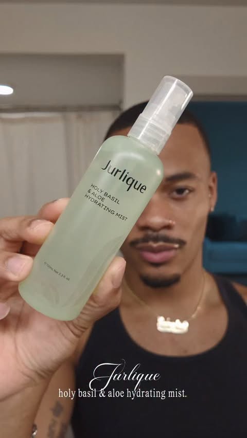 Instagram post by @rahquisebowen for Jurlique. Caption reads: [...] calm, and ready to glow thanks to....