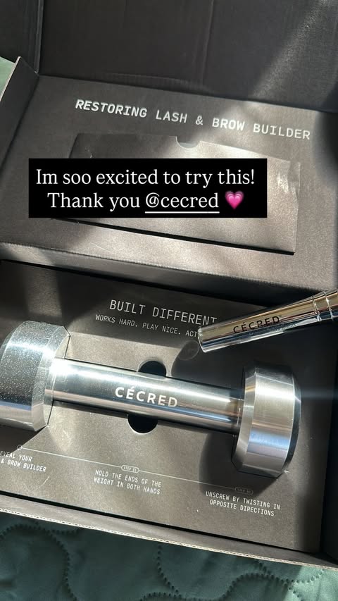 Instagram post by @heypheebz for CÉCRED. Caption reads: I expect my eyelashes to grow 30 inches in the....