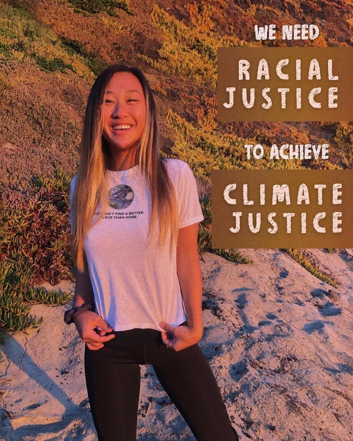 Instagram post by @annie_wu_22 for Earthjustice. Caption reads: earth day is a great day to remember that we need....