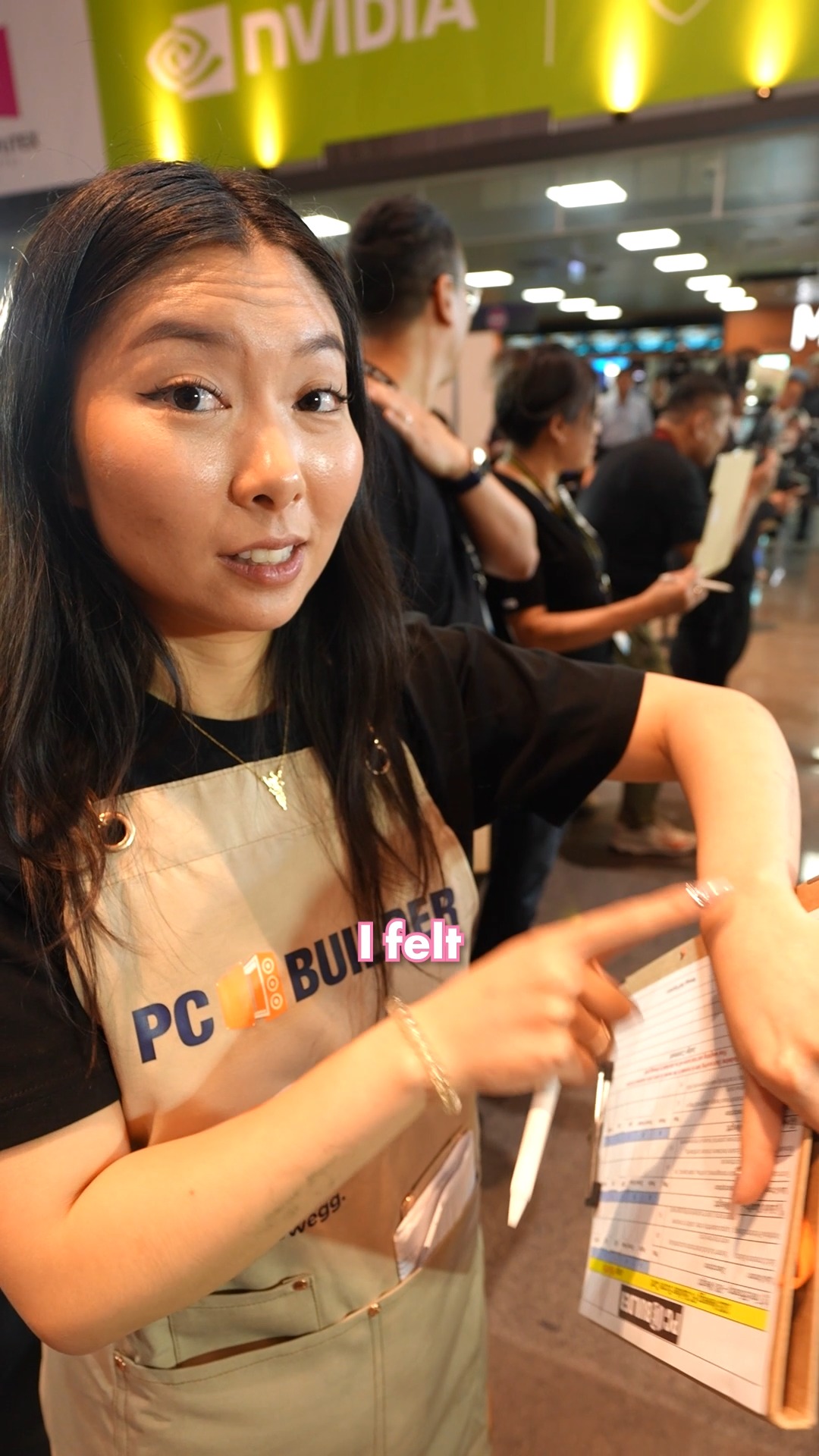 Instagram post by @peachietech for Newegg. Caption reads: I had so much fun hosting this, if Netflix wants....