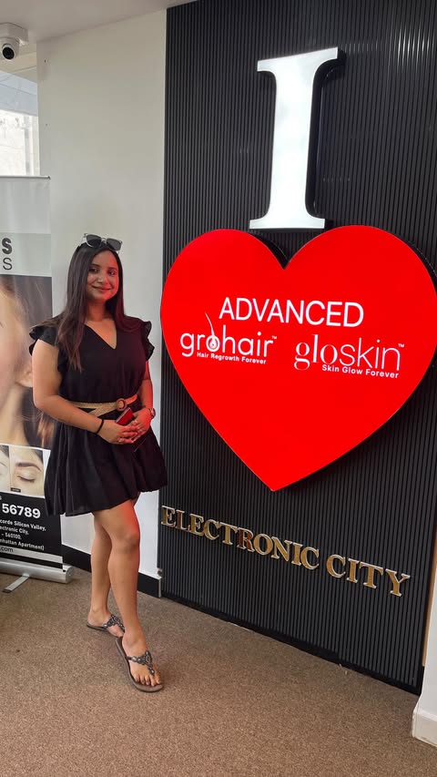 Instagram post by @_arpita_sarkar for What's New In Bangalore. Caption reads: [...] right treatment. #adgrohairclinic....
