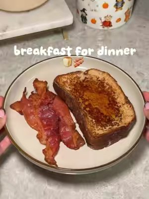 TikTok post by @cindyy_yang for T-fal USA. Caption reads: gifted by T-fal Let’s make french toast & bacon....