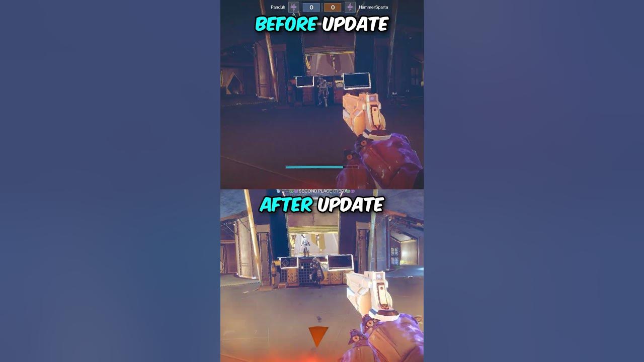 YouTube post by @PanduhGG for WALLHACK. Caption reads: Destiny 2 Update Changes!.