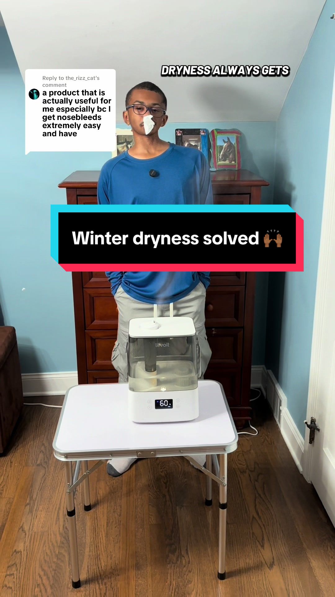 TikTok post by @the.quiet.hustler5 for Levoit. Caption reads: [...] #homeessentials #blackfriday....