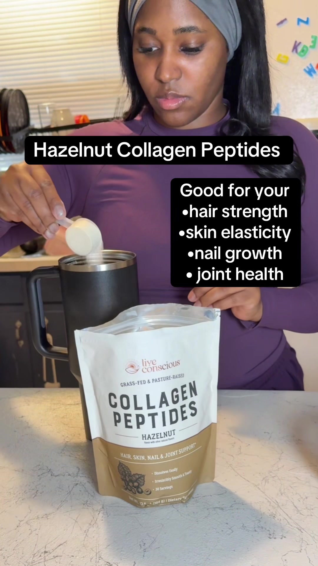 TikTok post by @sheisrenay for Live Conscious. Caption reads: [...] #selfcarehabits #hairskinandnails @Live....