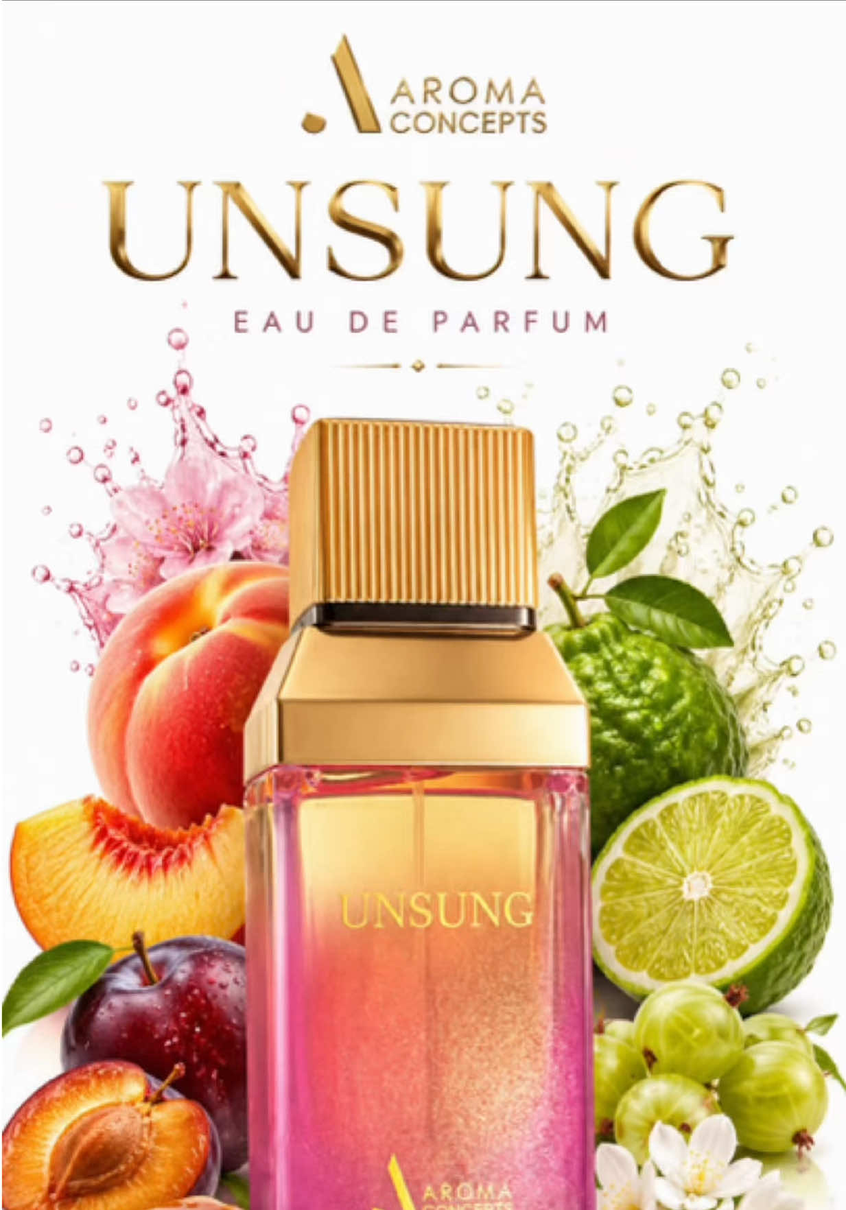 TikTok post by @diamond87king for Aroma Concepts. Caption reads: Aroma Concepts Unsung is the fragrance of the year....