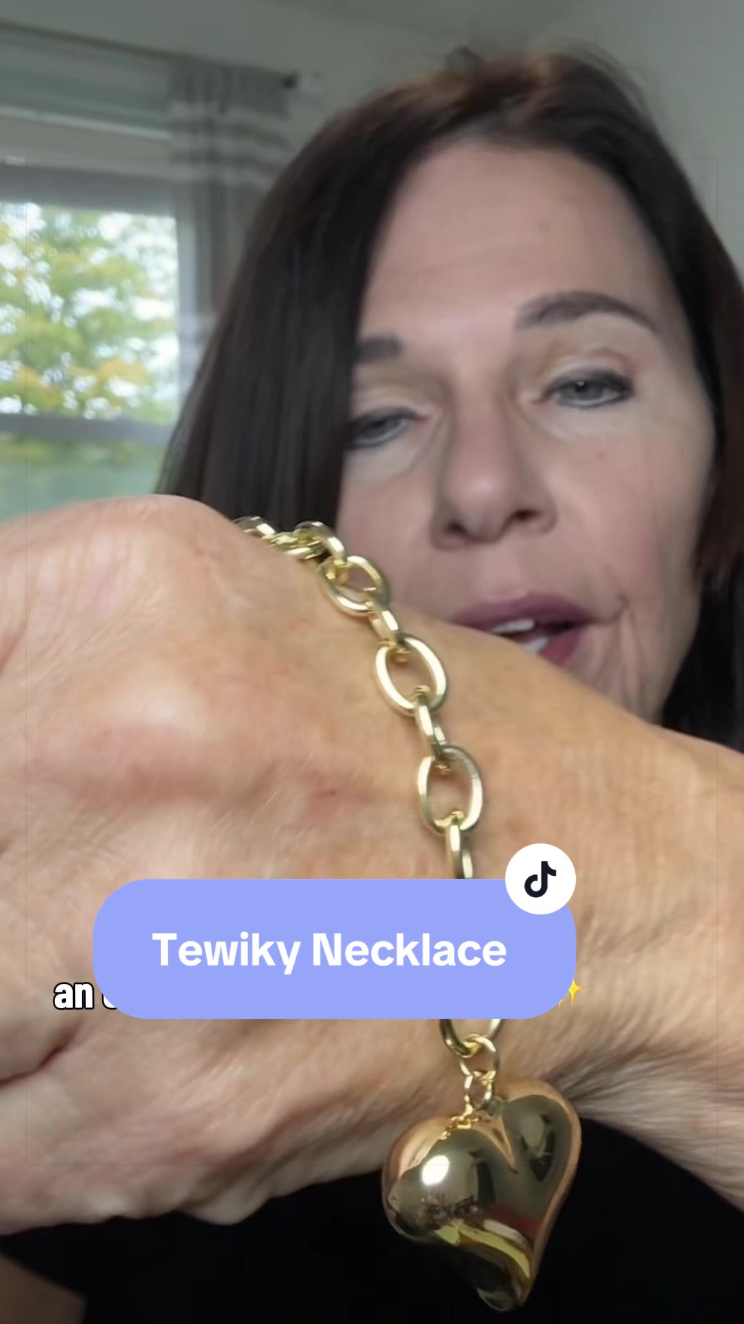 TikTok post by @debbie.eckenrode for Tewiky. Caption reads: Level up any outfit #TEWIKY #JewelryForWomen....