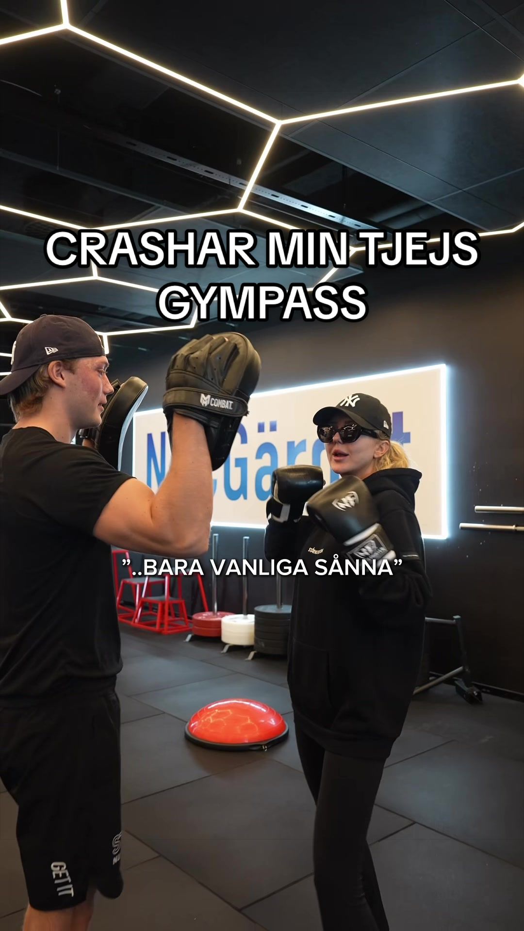 TikTok post by @sembloom for StarNutritionOficial. Caption reads: Reklam för @starnutrition ✨crashar Tildas gympass.