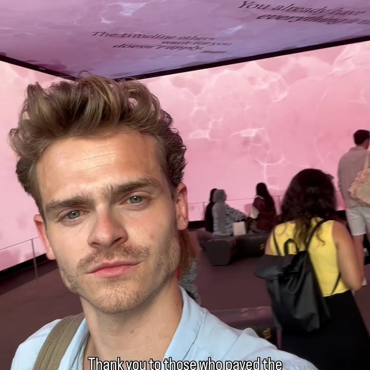 Instagram post by @theodonovanwalker for GAY TIMES. Caption reads: If you’re in London 1st-12th July, check out the....