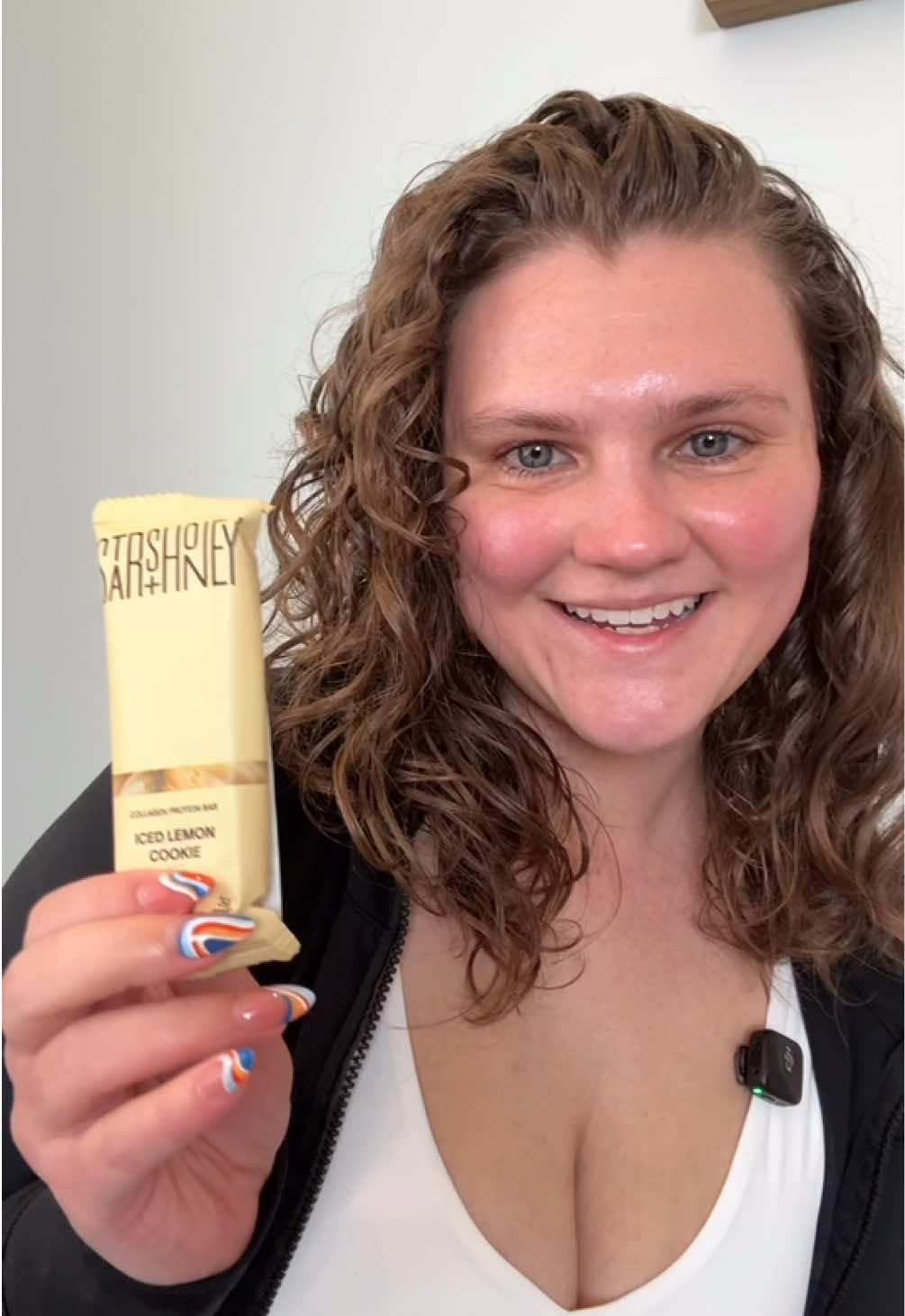 TikTok post by @christypcarson for Stars + Honey. Caption reads: Taste test time: let’s try the iced lemon cookie....