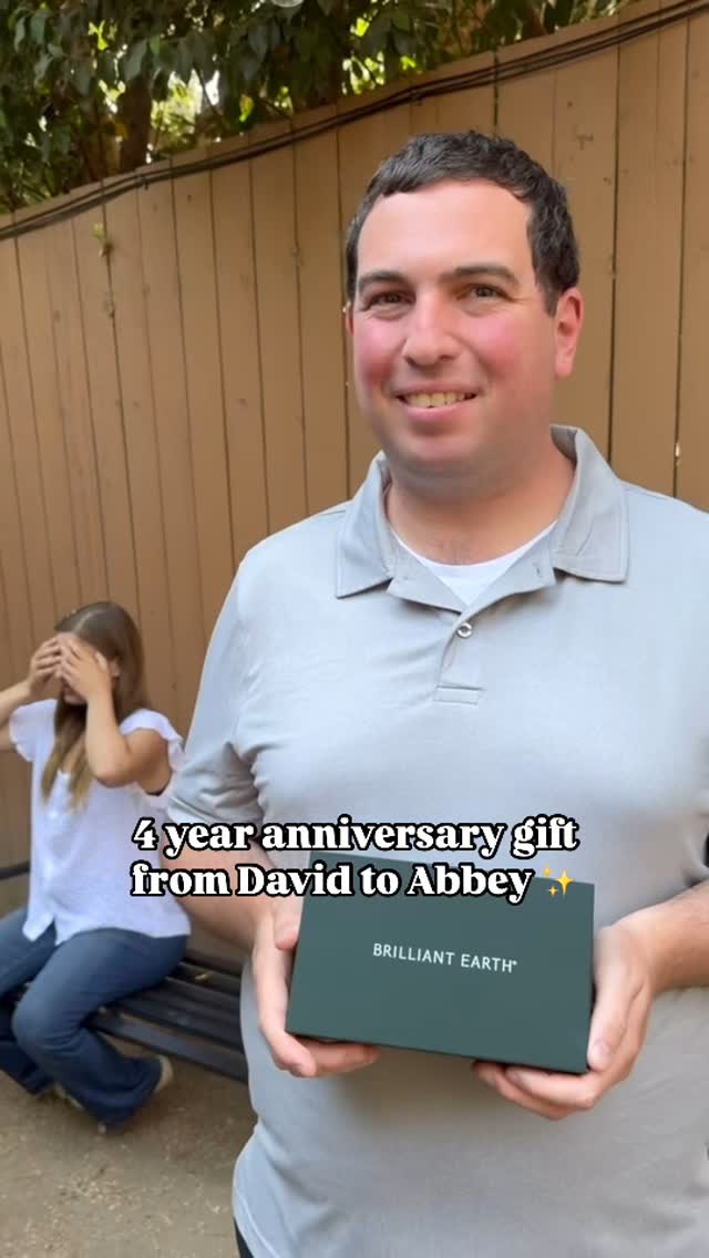 Instagram post by @hatsbyabbey for Brilliant Earth. Caption reads: Four year anniversary celebration at the place....