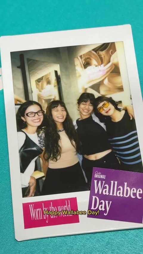Instagram post by @_sleepykoala for Clarks Originals. Caption reads: NGE VLOG LAGI hehehehe JUDULNYA >> HAPPY WALLABEE....
