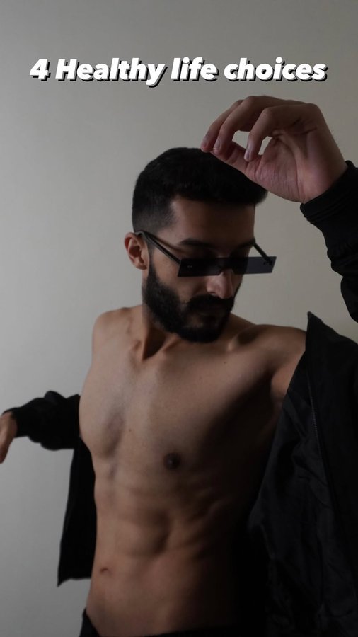 Instagram post by @kushsachdeva for HealthKart. Caption reads: Here are 4 healthy life choices if you want to....